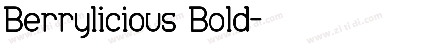 Berrylicious Bold字体转换
